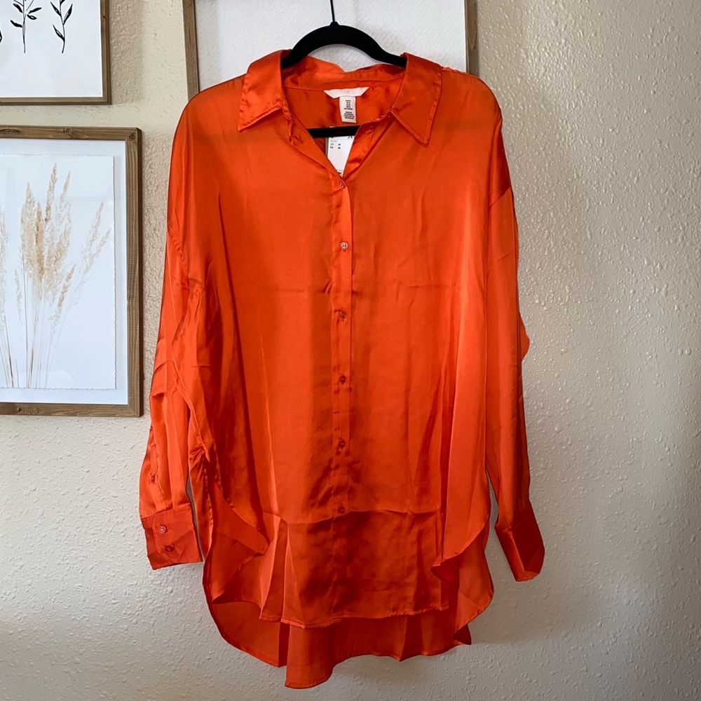Silky button up.